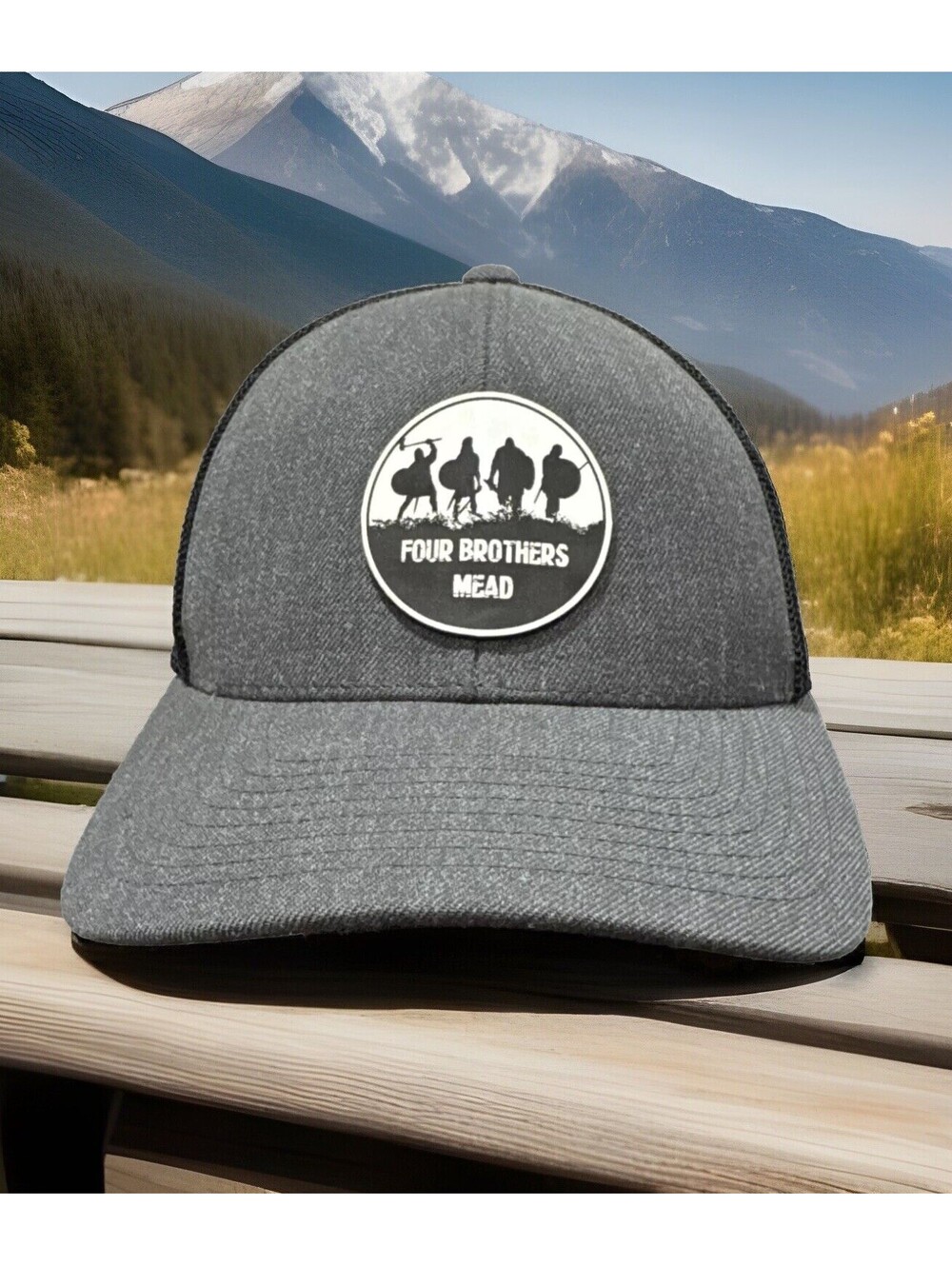 Four Brothers Mead Fermenting Midgard Germanic Tribes Mesh Black Baseball Cap